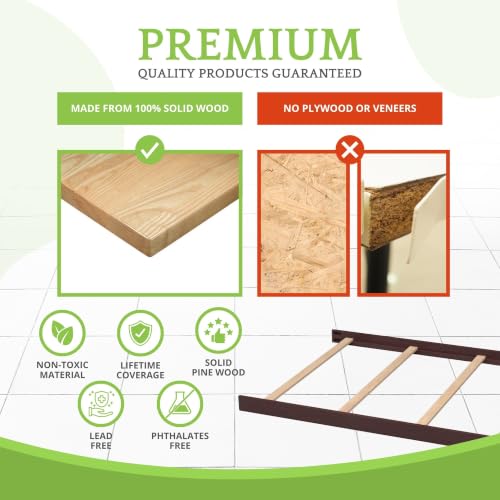 Image of CC KITS Full-Size Conversion Kit Bed Rails for SmartStuff Convertible Cribs by Universal Furniture - Solid Wood Rail - Toddler and Adult Bed Rail for Full-Size Beds - Nursery Furniture (Molasses)