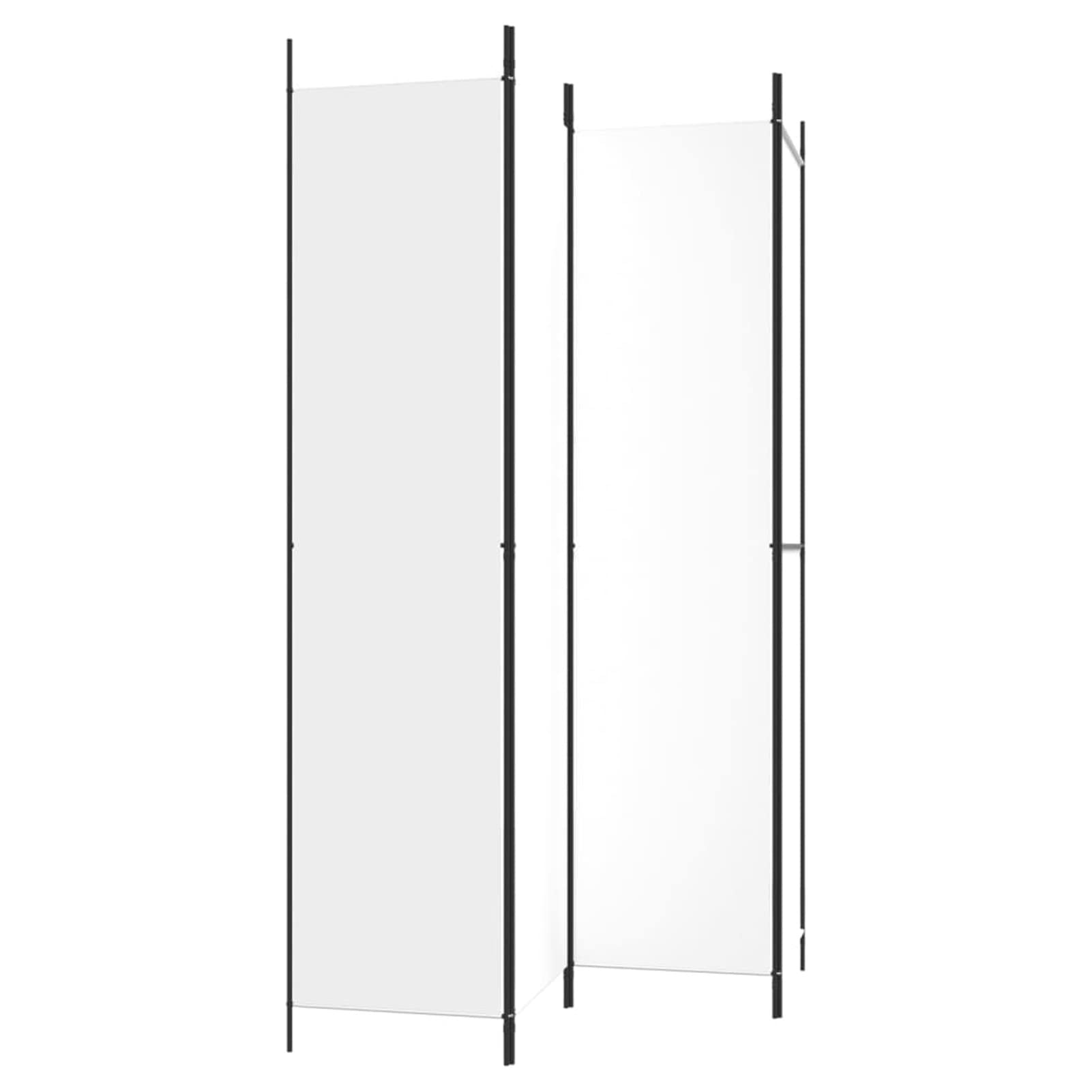 Homgoday Divisorio a 4 Pannelli Bianco 200x220 cm Tessuto, Privacy Divisorio per Ambienti, Pieghevole