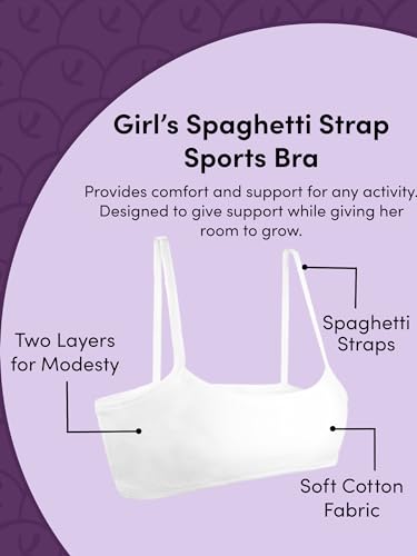 Image of Fruit of the Loom Girls' Cotton Spaghetti Strap Sport Bra