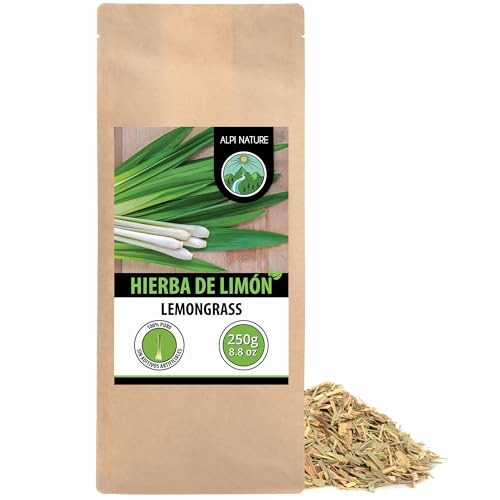 Alpi Nature Hierba de Limón Infusión 250g, Hojas de Hierba de Limón Secas y Cortadas, Té Suelto