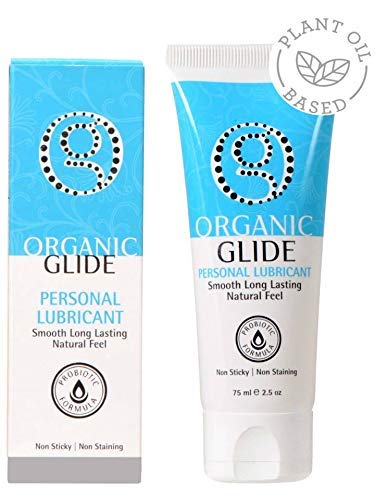 Organic Glide Natural Personal Lubricant, Probiotic Edible Formula Lube - for Men Women
