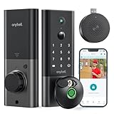 Fingerprint Smart Door Lock, ANYBELL Keyless Entry Door Lock with Camera, Built-in Wi-Fi Deadbolt for Front Door, Auto Lock, Cloudege App Control, Night Vision & Two-Way Audio, Home Security