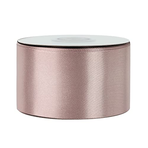 Meedee Dusty Rose Satin Ribbon 2 Inch Dusty Pink Ribbon Lux Satin Double Faced Ribbon By 25 Yards Silk Ribbon Satin Ribbon For Gift Wrapping, Satin Weddings, Flower Bouquet, Holiday Decorating #TOP7