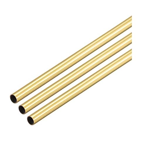 Tubo Redondo de Latón, 2,5mm Diámetro, 0,2mm Pared Grosor, 3 Piezas Cover