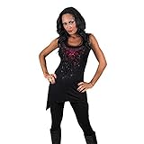 Das schwarze Gothic-Kleid mit Unterteil besteht aus 95 % Viskose und 5 % Elastan, Jersey mit hautfreundlichen, azo-freien Reaktivfarbstoffen