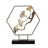 Photo Gallery fengwxinw statuette ornamento statua statua di placcatura in ferro battuto ornamenti dorati foglia di albicocca casa soggiorno mobile tv portico armadietto del vino gioielli