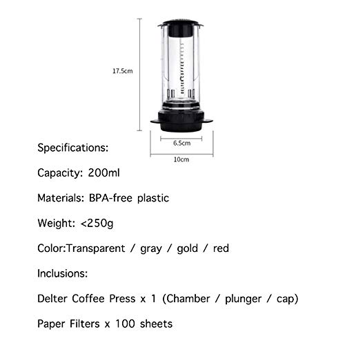 Yousiju Kaffeepresse Kaffeemaschine Hand Tropf Kaffeekanne Reisebegleiter für Kaffeebrühhand tragbare Kaffeemaschine… – Bild 7