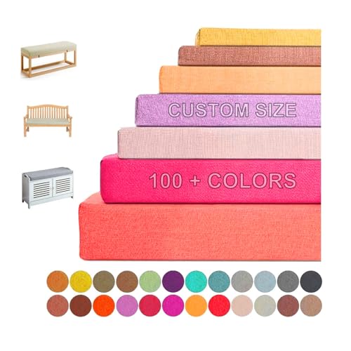 Coussin De Banc De Taille Personnalisée, Antidérapant Coussin de Siège en Mousse Épaisse avec...