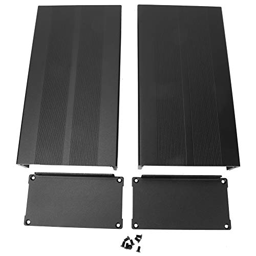 Boîtier électronique 55x106x200mm en aluminium noir sable haute finition