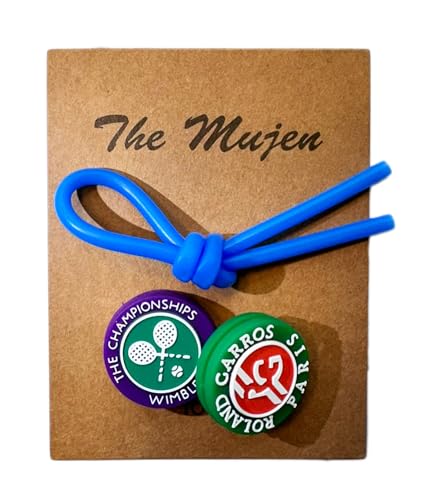 The Mujen Silicone Rubber String Tennis Racket Dampener, 3 Pack Dampeners, Vibration Dampener, Tennis Elbow, Reduce Vibration, Shock Absorber (Blue)