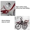 LSQXSS Folding Adult tricycles with Back seat,Elderly Rickshaw Pedals Tricycle,Cruiser Trike with Shock Absorb Front Fork,3 Wheels Bicycles for Hanging Out and Traveling,Front and Rear Brakes #3
