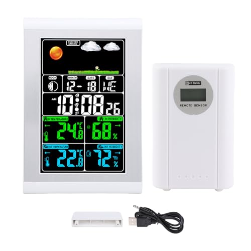 Termómetro e higrómetro digital de material ABS para control meteorológico 6