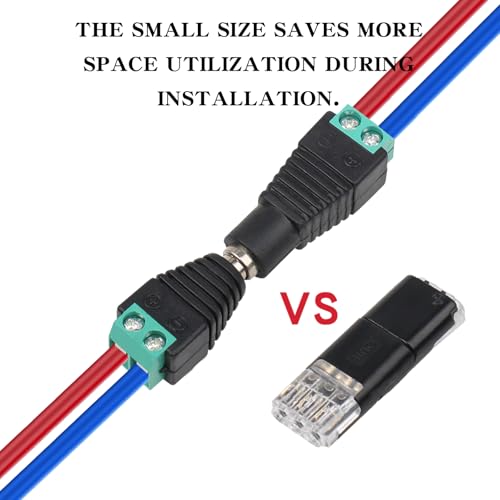 YESLUSY 40 Stück Steckverbinder, 12V Kabelverbinder Wasserdicht, 2 Polig, 2 Pin Stecker, Schneller Crimp Anschluss für 18-22 AWG Kabel, Steckverbindung Steckbarer Kabelan