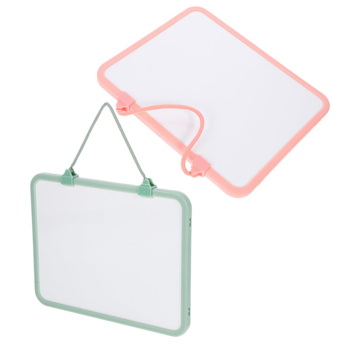 Kichvoe Lot de 2 Tableaux Blancs Effaçables Multifonctions en Plastique Corde Suspendue pour Bureau, pour Étudiants en Milieu de Travail