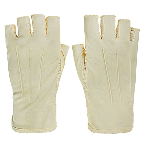 Holiberty Summer Driving Gloves Lightweight Antislip Women Men Breathable UV Sun Protection Cycling Fingerless Gloves