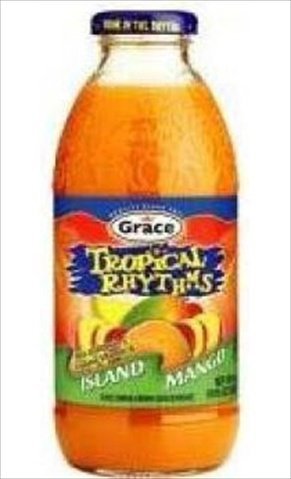 Tropical Rhythms Juice Btl Island Mango 16-Ounce -Pack of 12