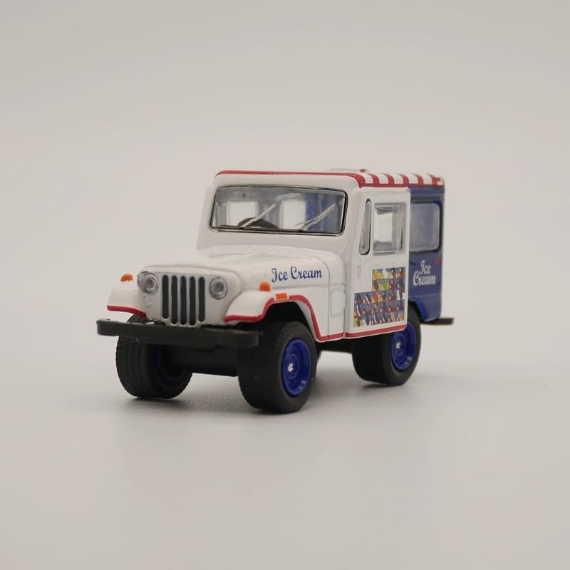 Camion Greenlight 1975 Jeep DJ-5 Ice Cream 1:64 avec finitions haut de gamme