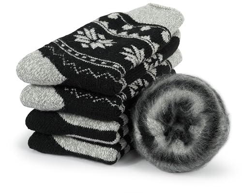 BomKinta Women Thermal Socks - Thick Boot Sock Warm Winter Crew Socks - Cozy Soft Christmas Socks Size 5-103