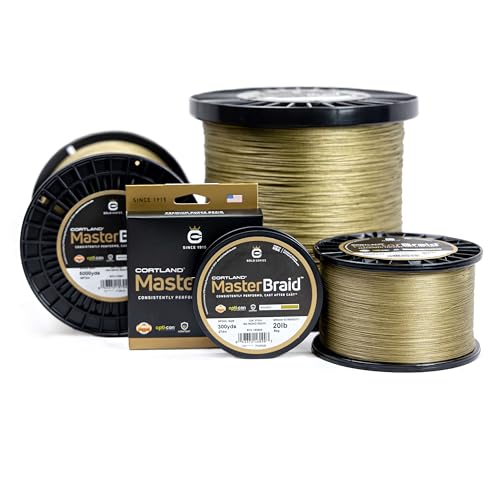 Cortland Master Braid Fishing Line, Bronze 300 YDS, 10 LB