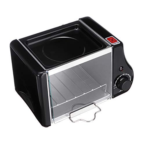 1.5L Elektro Mini Ofen Toaster Brot Backen Bratpfanne Eier Omelett Küche