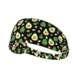 VKKOEWL Kawaii Style Avocado Elastic Exercise Headband Sweatband Hair Wrap Hair Band Fashion for Women Men