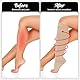 2 Paar Kompressionsstrümpfe Damen, 20-30 mmHg Compression Socks Lange Kompressionssocken Reisestrümpfe Stützstrümpfe für Krampfadern Ödeme Flug Sport Reisen,L/XL
