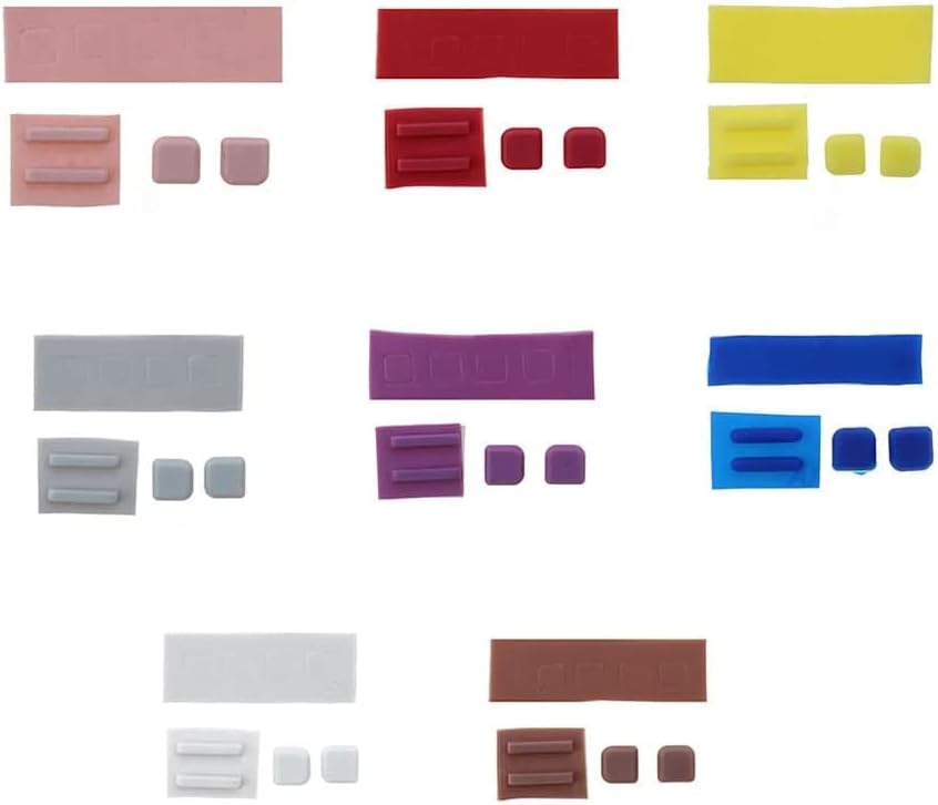 Rubber Screw Cap Cover Set Replacement for DS Lite NDSL Game Consol Screw Feet Rubber Pad (Black)