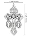 Pardon Indulgence Crucifix with St Benedict Medal and Miraculous Medal Triple Threat Crucifix Cross for Rosary Making - 2 1/8 Inch Silver Oxidized Italian Crucifix Catholic Rosary Making Supplies