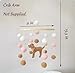 Goukurlsma Baby Crib Mobile for Girls Boys Dog Theme Baby Mobile for Crib Mobile for Bassinet with Felt Ball, Pink