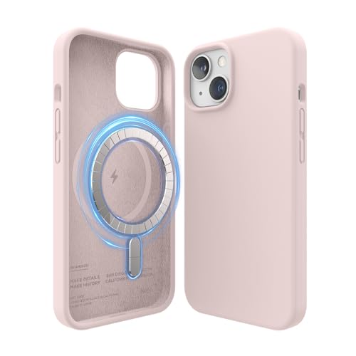 elago Cover Magnetica Silicone Compatibile con iPhone 14 Custodia Case (6.1'), Compatibile con Tutti Accessori MagSafe, Magneti Integrati, Silicone Liquido Premium, Cover Protettiva (Lovely Rosa)