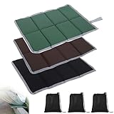 Lunyloer 3 Stück Sitzkissen Outdoor, Thermo Sitzkissen Faltbar, Wasserdicht Sitzunterlage Outdoor mit 3 Aufbewahrungstaschen, Thermo Sitzunterlage Wasserdicht für Wandern Camping Picknick Angeln