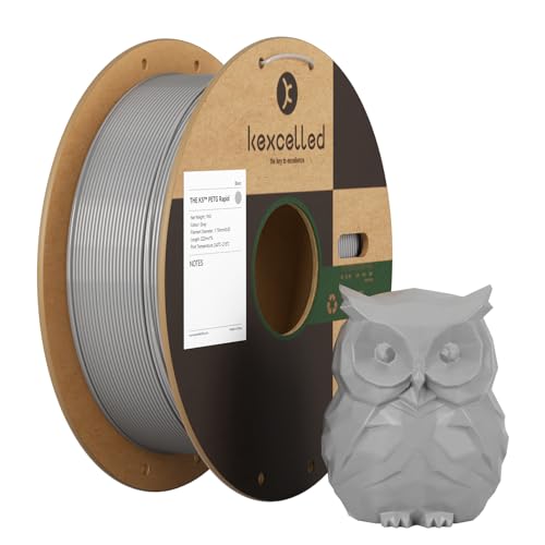 kexcelled Rapid PETG HS 3D Printer Filament, 1kg 1,75mm +/- 0,03mm, Gray