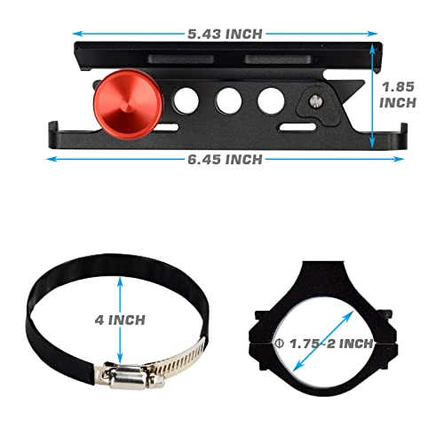 Utv Fire Extinguisher Mount Holder Quick Release Adjustable Fire Bracket For 1.75''-2'' Roll Bar Aluminum Compatible With Utv Polaris Rzr Ranger Can-Am Maverick Atv #TOP6