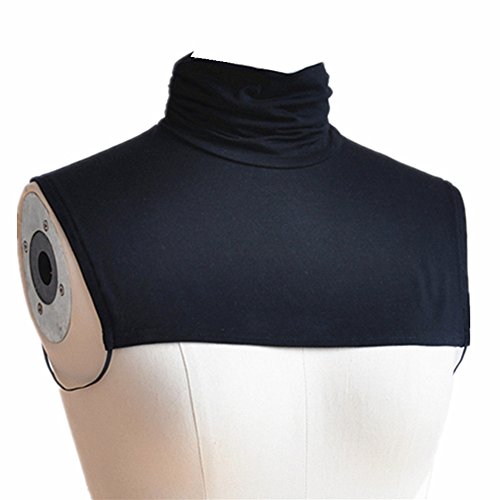 Mullsan 3Pc Women's Half Top Mock Blouse Faux Turtleneck Neck Warmer Dickey Collar Value Set #TOP6