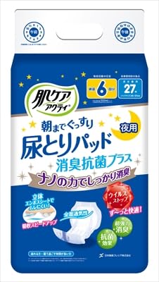 Amazon | 【まとめ買い】肌ケアアクティ尿とりパッド消臭抗菌プラス6