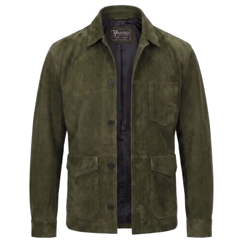 Image of Suede Leather Jacket Men - Real Lambskin Suede Casual Leather Jackets For Men - Mens Suede Jacket