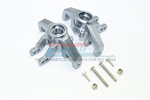 Losi 1/6 Super Baja Rey 4X4 Desert Truck Upgrade Parts Aluminum Front Knuckle Arms - 1Pr Set Gray Silver