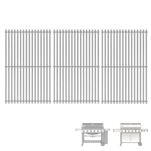SafBbcue 66803/66096 18.75" Stainless Steel Cooking Grates Replacement Parts for Weber Genesis II 600 Series Genesis II E 610 S-610 Genesis II LX E-640 S-640 63010001 Grill Grid & Grate