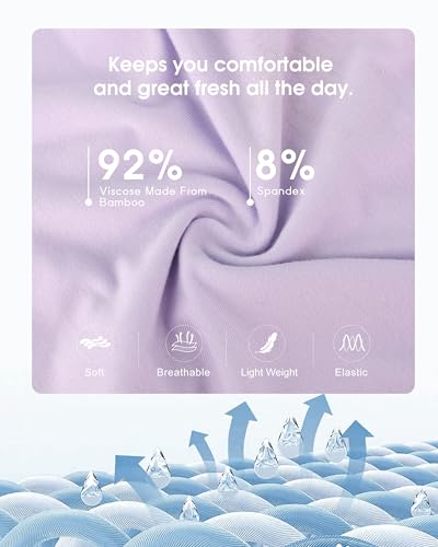 BAMBOO COOL Women's Underwear High Waisted Briefs Full Coverage Soft and Breathable Panties, 5-Pack2