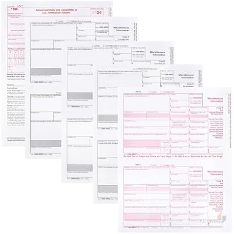 1099 Misc Forms 2024 Lazer 4 Part Tax Forms Kit for 10 Vendors - Value Pack for Business Designed for QuickBooks and Accounting Software - Made in The USA - 10-Pack Cover