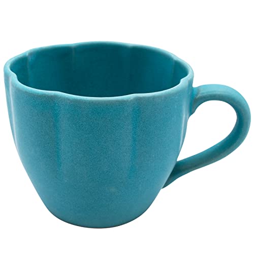 aito製作所 「 花 Hana 」 マグカップ 約360ml くじゃくあお 瀬戸焼 食洗機 電子レンジ対応 日本製 288185