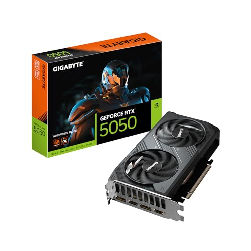 Gigabyte GeForce RTX 5050 WINDFORCE OC 8G Scheda Grafica - 8GB GDDR6, 128bit, PCI-E 5.0, 2587MHz...