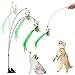Jouet pour Chat,Jeux pour Chat,Jouets Interactifs pour Chats,Jouet à Plumes pour Chats,Peche Chat avec Ventouse,Baguette Teaser de Chat avec Cloche