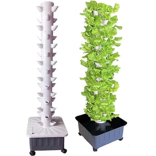 Sistema de Cultivo Hidropónico para Jardinería de Interior - Jardín de Torre Aeropónica Vertical para Cultivar Hierbas, Frutas y Verduras - Sistema de Jardinería Aero
