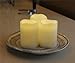 Set of 3 Outdoor IP44 Warm White LED Rainproof Waterproof Flameless Battery LED Pillar Candles with Remote and Timer, Plastic, Won't Melt, Weather Resistant Design 3 x 4