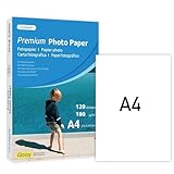 Format de feuille : A4 (210 x 297 mm), 120 feuilles/paquet, poids 180 g/m².