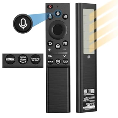 BN59-01357A BN59-01357F BN59-01357P Solar Voice Remote Replacement for Samsung Frame Smart TV Remote with Rechargeable Solar Cell