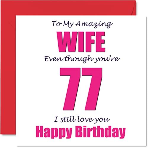 Funny 40th Birthday Cards for Wife - 40 I Still Love You - Happy Birthday Card for Wife from Husband Partner, Forty Fortieth Wifey Banter Birthday Gifts, 145mm x 145mm Joke Humour Greeting Cards