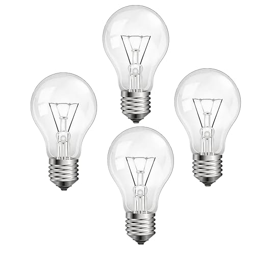 NABKRA 60 Watt Incandescent Light Bulbs A19 60W Light Bulb A19 E26 60W Incandescent Bulb Dimmable 2700K Warm White Light Shatter-Resistant and Durable Bulb