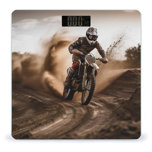 Báscula Digital Motocross de Vidrio Templado con LCD miniatura 1